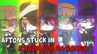 AFTONS STUCK IN A ROOM FOR 24 HOURS | PART 1/2| FNaF | Gacha