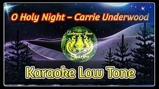 O Holy Night ~ Carrie Underwood // Karaoke Version, Low Tone