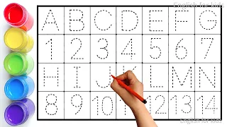 유아와 아이들을 위한 ABCD 알파벳과 123 숫자 따라쓰기 | Learn ABCD Alphabets and numbers counting 123. ABC phonics song.