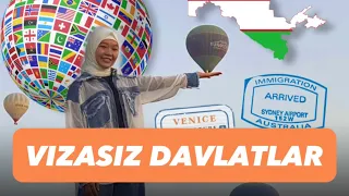 Vizasiz borsa bo'ladigan davlatlar! - ASK DIPLOMAT LOYIHASI