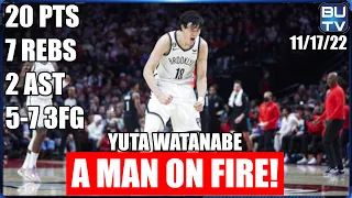 YUTA WATANABE IS ON FIRE! Nets Vs. Blazers Highlights | 渡邊雄太 ハイライト ブルックリン ネッツ対ポートランド ハイライト| 【日本語字幕】