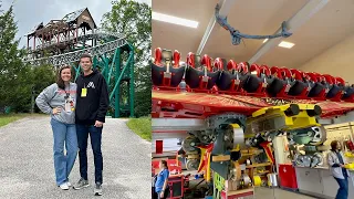 Roller Coaster Tour at Busch Gardens Williamsburg! Behind the Scenes Footage & Ride POV's