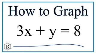 How to Graph the Linear Equation 3x + y = 8