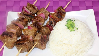 Homemade Beef Kebabs -  How to Make Beef Kebabs at Home