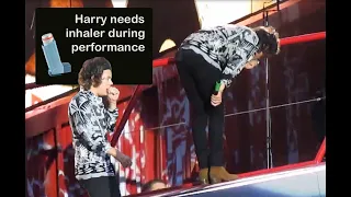 Harry Styles - Asthma attack on stage, Niall gets help (#harrystyles #asthma #inhaler)