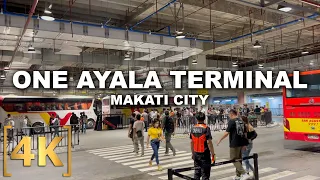 The NEWEST Bus & PUV Terminal in Makati! - ONE AYALA TERMINAL | Full Walking Tour | 4K | Philippines