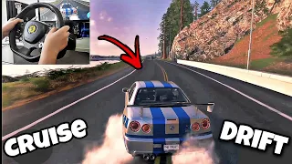 Nissan GT-R | The Crew 2 Realistic Cruise And Drift | Wheel Gameplay