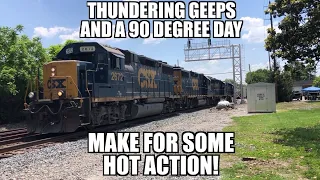 90-degree heat, old GEEPS, Horn shows and more! Hot action on the CSX Toledo Sub!