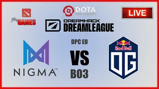 TEAM NIGMA vs OG - Game 1 has issues -  Dota 2 LIVE - DPC 2021 EU Upper Division - FullHD 60 fps