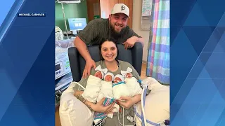 Woman gives birth to 2 sets of identical twins