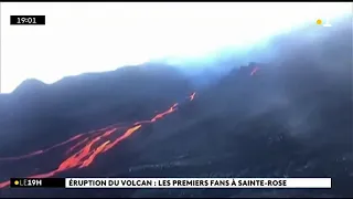 Éruption du volcan : les premiers fans à Sainte-Rose