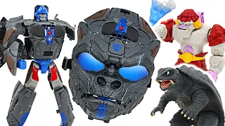 Transformers: Rise of the Beasts Optimus Primal! 2-in-1 Converting Roleplay Mask! | DuDuPopTOY