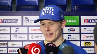 Adam Drgoň a Štefan Valluš po zápase so Spišskou Novou Vsou (15. kolo Tipos Extraliga)