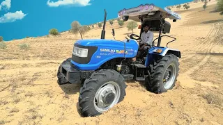 Testing the power and capacity of Sonalika Di 47 Rx 4wd in sand dune