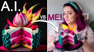 Can I decorate a CAKE DESIGNED by AI?! ft @SortedFood