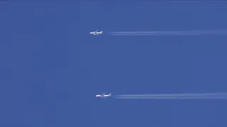 Two United Airlines Jets (Dreamliner and 777) race across New Brunswick (Canada) Skies 14 March 2024