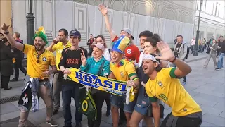 Football fans in the center of Moscow/ Футбольные фанаты в центре Москвы 13.06.18