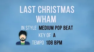 Last Christmas - Wham - Karaoke Male Backing Track