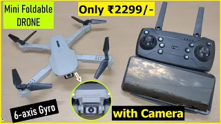 Mini Foldable drone🔥 Unboxing | HQ WiFi camera, 2.4GHZ & 360° roll, 1800mAh Battery⚡, App display