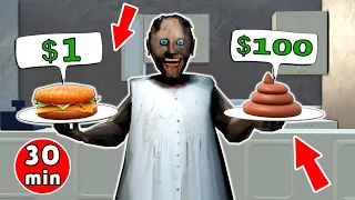 Granny vs poop vs Burger - funny horror animation (30 minutes with Granny)