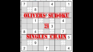 21 Sudoku Singles Chain