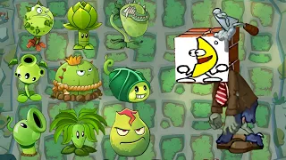 Power Up 70 Random Plants Level 1 Vs. Happy Brickhead Zombie / Plants Vs. Zombies 2