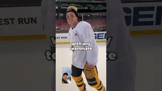 Skating a lap with Charlie McAvoy of the Boston Bruins