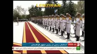 Hassan Rouhani lavish welcome of Kazakstan president in Saadabad palace