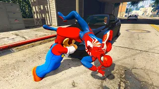 Spiderman vs Mario & Luigi Ragdoll Compilation | (GTA 5 Fails Funny Moments Ragdolls)