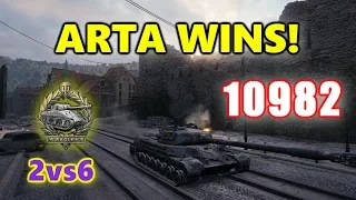 World of Tanks - WZ-111 model 5A - 11K Damage 9 Kills - 2vs6 - ARTA WINS!