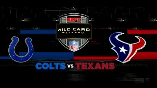 2018 AFC Wild Card Colts vs Texans ESPN Intro (HD)