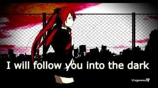 Nightcore  I will fallow you into the dark acoustic female cover lyrics [HD]