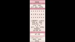 Nirvana, Liberty Lunch, Austin, Texas, 10/21/91