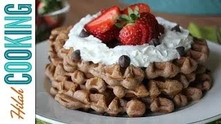 How to Make Chocolate Chip Waffles |  Hilah Cooking