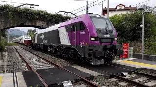 256.111 Renfe Mercancias+Traslado Talgo DB ICE L en Irún 4/7/2023