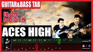 Iron Maiden - Aces High | Guitar/Bass Lesson