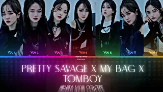 Pretty Savage X My Bag X Tomboy // (lycris color coded) Your kpop girl group~ Awards show concept