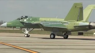 A Boeing Super Hornet's first flight