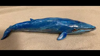 Creations in Clay  Blue Whale painting - Clay tutorial for beginners