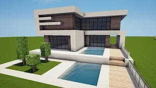 在 MINECRAFT TUTORIAL [HOUSE 169] 中用 POOL 建造現代房屋