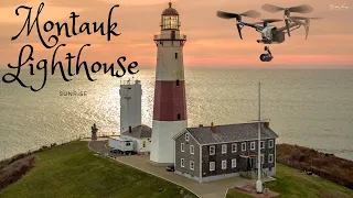 Long Island - Montauk Lighthouse - Sunrise Aerial