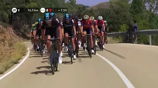Sky leads the peloton - Stage 7 - La Vuelta 2017
