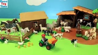 Playmobil Country Farm Barn Build and Animals Toys For Kids