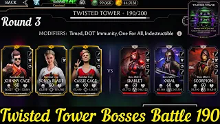 Boss MK11 Team VS Kombat Cup Team | Twisted Tower Bosses Battle 190 Fight + Reward | MK Mobile