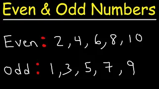 Even and Odd Numbers - Basic Introduction