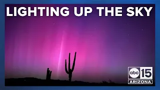 Aurora Borealis lights up Arizona sky