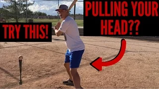 Baseball Hitting Drills for Kids Who Pull Their Head! (QUICK FIX!)