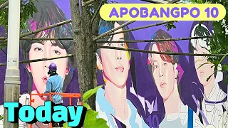 I share the progress of the BTS mural / BTS 10th Anniversary Festa HYBE Mural / Apobangpo 10 Project