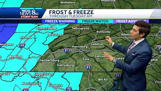 Frost possible overnight in south-central Pennsylvania
