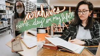 WORK DAY IN MY LIFE + ARCHIVES CAREER Q&A | how + why i became an archivist + job tips to get hired